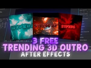 After Effects 3 FREE 3D Outro | Project File For After Effects