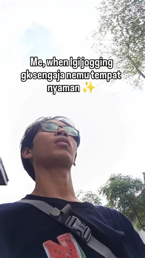 Me, when lagi jogging enggak sengaja nemuin tempat nyaman 🏡✨ izin sya gambar ya min 🙏😁