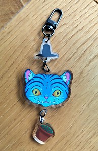 Derpy Tiger Acrylic Keychain Key Charm Double Sided U-clasp - Etsy