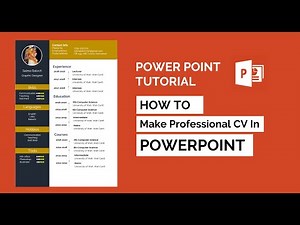 How to make a CV using PowerPoint in Urdu/Hindi