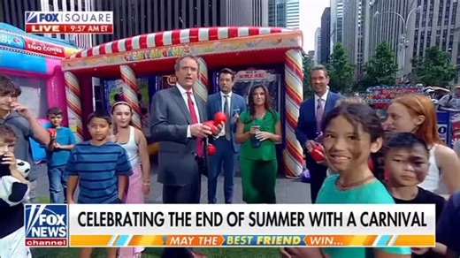 🎪 May the best friend win! The End-of-Summer Carnival is live on FOX Square — watch the full segment to find out who rules the carnival games! 🎯 Thank you to Bette’s Party Rentals for the setup — find them at bettesbounces.com! | Fox & Friends