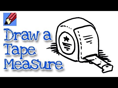 How to draw a tape Measure Real Easy | Step by Step with Easy, Spoken Instructions