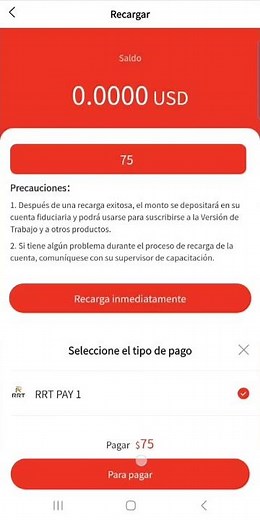 Cómo recargar tu cuenta RRT