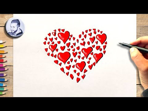 Tuto dessin de coeur d amour facile à faire, comment dessiner un coeur d amour