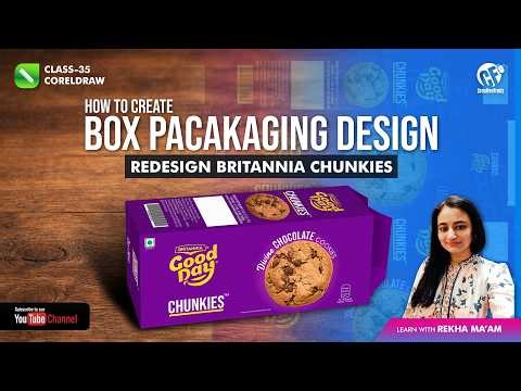 class 35 Box Packaging Design – Britannia Chunkies Cookies Redesign in CorelDraw