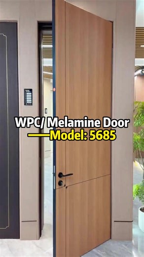 Modern waterproof wpc door and soundproof melamine door with black glod crystal. #homedecor #interiordesign #flodingdoor #hiddendoordesign #puertasmodernas #2026 #moder #wpc #door