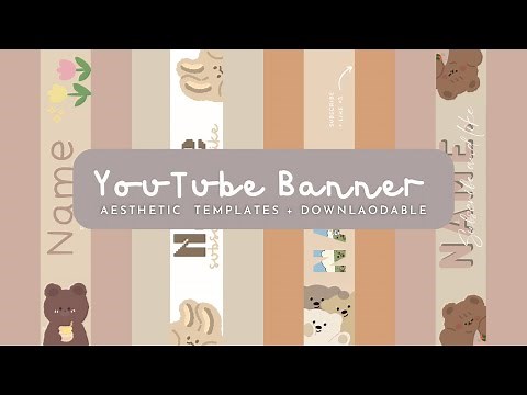 5 Aesthetic Minimalistic Neutral Youtube Banners | Free to Use | Downloadable
