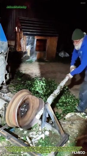 Mechanisches Ästeschneiden: Einsatz einer modifizierten Schwungradsäge zur Bearbeitung von Ästen