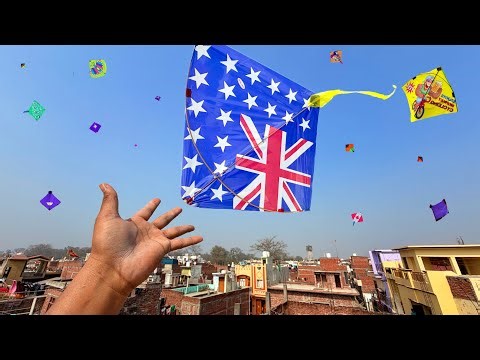 Kite catching * OMG * Kite looting on rooftop | Kite pakdi