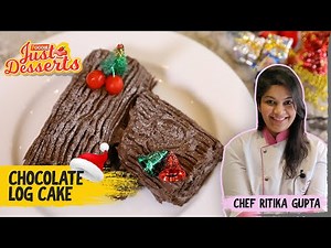 Christmas Chocolate Log Cake Recipe | Christmas Special Log Cake | The Foodie