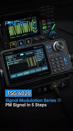 FNIRSI TSG6020 Function Signal Generator | PM Signal in 5 Steps: An Easy Lab Setup