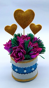 🎍Wow!! Wonderful Flower Bouquet With Heart Making Ideas at Home🎍 #Flower #gifts #decor | Origami Art & Crafts