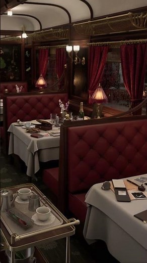 Train Ride ASMR: Orient Express Dining Car Sounds