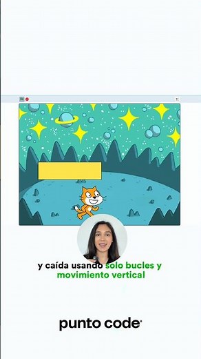We created a gravity jump in Scratch using super simple blocks 🕹️ #Scratch #Programming