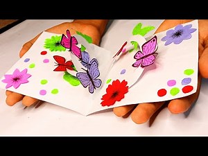 How To Make Pop up Card | DIY Butterfly Pop Up Card