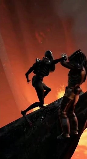 Volcano Deathmatch! Predator vs. Xenomorph on the Edge of the Crater#predator#yautja#xenomorph #avp