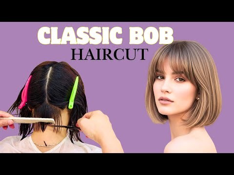 The PERFECT Classic Bob Haircut Tutorial | Santisfying Hair Transformation .