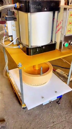 Automatic Dough Pressing Machine Creating Perfectly Patterned Flatbread in Seconds