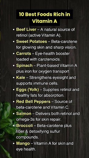 10 Best Foods Rich in Vitamin A
