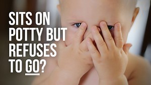 Your little one is more than happy to sit on the potty,  but sitting...