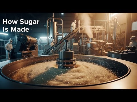 Inside a Modern Sugar Refinery | From Sugarcane to Crystal Sugar Production Process [4K]