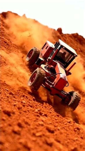 RC Grader Unleashed! Watch This Mini Machine Dominate Red Dirt Hills 🚧