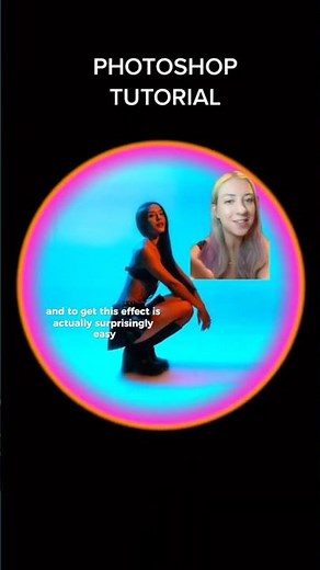 create this gradient circle effect in photoshop! 🌈💖 #photoshoptutorial #photography #editingtip