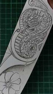 How to Draw on a Knife? (Aztec-Themed) #handmade #drawing #sketch #blade #aztec #art
