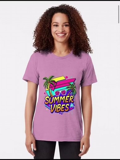 Retro 90s Summer Vibes 🌴 | Neon Vintage Tee for the Ultimate Throwback