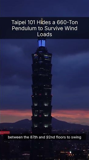 Taipei 101 Hides a 660-Ton Pendulum to Survive Wind Loads