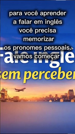 pronomes pessoais em inglês (aula 1)