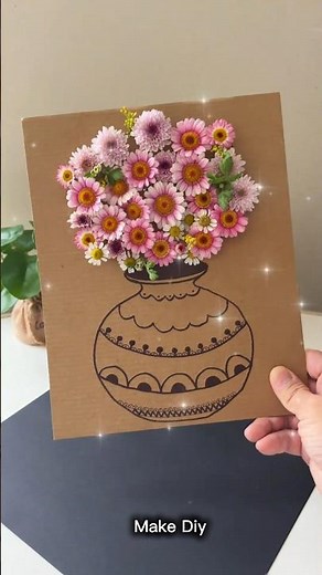 How to Make Flower Vase from Cardboard | Easy DIY Flower Vase Craft | Best Out of Waste Idea#diy