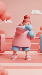 Cartoon Boxing Character | Free Stock Video Footage