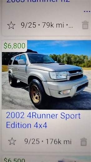 2002 Toyota 4Runner 176k 6,800 nice suv