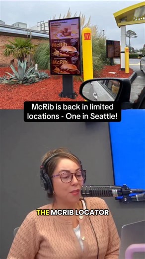 The #mcrib is back for limited time AND in limited locations… One of which will be in Seattle! #ninaswhatstrending #seattle #seattlewa #iheartradio | HITS 106.1 Seattle