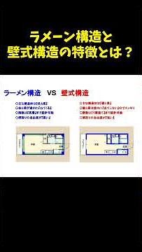【簡単説明】ラーメン構造と壁式構造の違いとは？ #構造#RC造#1級建築士