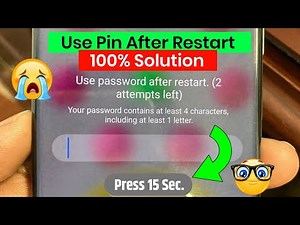 Use Pin After Restart Your Pin Contains At Least 4 Digits SAMSUNG | Use Pin After Restart