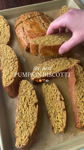The best Pumpkin Biscotti recipe🍂🎃🤎 #recipe #dessert #homebaking #recipes #biscotti