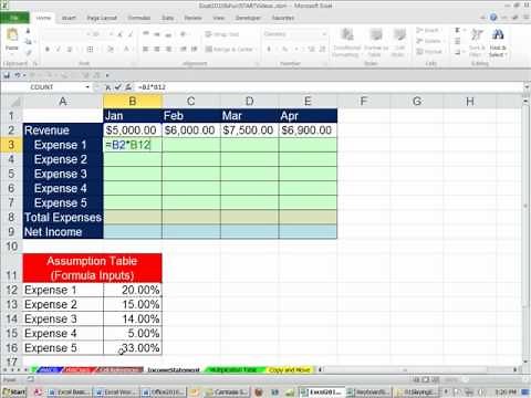 Office 2010 Class #25: Excel Cell References: Relative, Absolute, Mixed