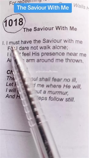 Daily Devotional Through Hymns: The Saviour With Me