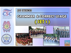 SET 1 - GRAMMAR & CORRECT USAGE l 20 ITEMS I BJMP I BFP I PNP l CSE