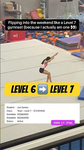 USAG Level 7 Gymnastics Training ☺️#GymnastLife #Level7Gymnast #gymnasticslife #GymnastStrong