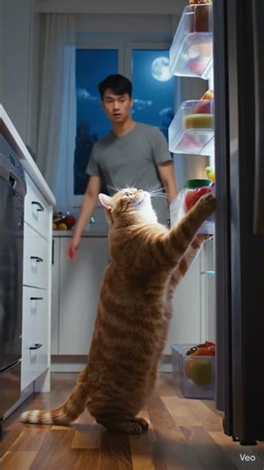 POV: Your cat opens the fridge at 3 AM