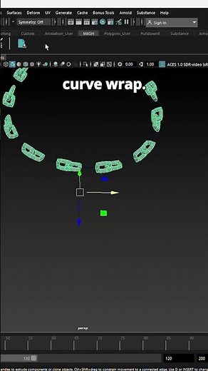 How to Create Chains in Maya Using MASH & Curve Warp | Procedural 3D Modeling Tutorial