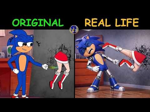 Sonic Helps Amy Escape The Hole x The End⚡| Sonic The Hedgehog 3 Animation | Original vs Plush Toys