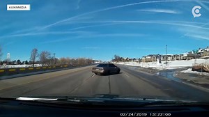 717K views · 87 reactions | This driver wanted to merge onto the right side of a slippery highway and didn't notice that a large puddle was in their way. Shockingly, they hydroplaned over the water and spun in a full circle before recovering and continuing to drive. https://cir.ca/2Hb5sgV | The National Desk - TND | Facebook