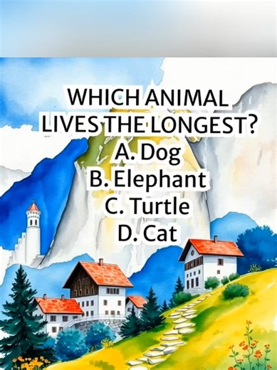 Which animal lives the longest? 🐢🐘 Nature is full of surprises! 🌍 Some animals live for a few years, while others can outlive humans by centuries. Do you know which animal on this list has the longest lifespan? 🐢🧬 Is it: A. Dog 🐕 B. Elephant 🐘 C. Turtle 🐢 D. Cat 🐈 Tell us your answer in the comments! 👇💡 Note: This video is for educational purposes to share fascinating biological facts about animal lifespans and nature. #AnimalFacts #NatureQuiz #Longevity #WildLifeFacts #USATiktok