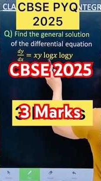 Q) Find the general solution of the differential equation dy/dx = xy log x log y