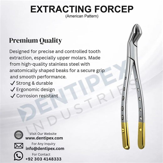 Extracting Forcep-Dentipex Industries – High-Quality Dental & Surgical Instruments for Export
