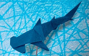 【origami kaaakun】双髻鲨折纸教程【Origami】Hammerhead shark How to fold